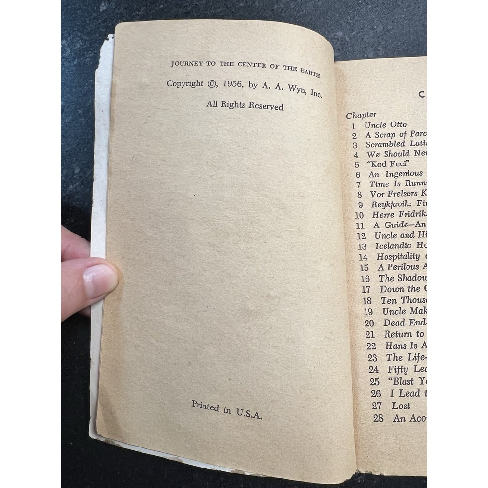 1956 JULES VERNE JOURNEY TO THE CENTER OF THE EARTH ACE BOOK PAPERBACK VTG USED - Picture 3 of 5